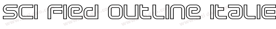 Sci Fied Outline Italic字体转换
